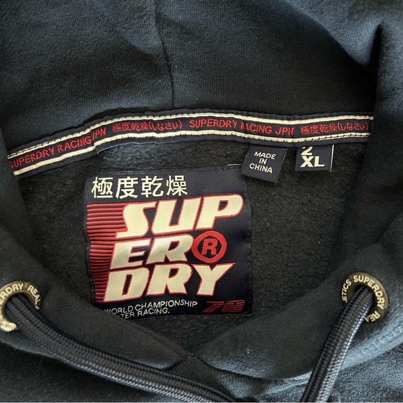 Navy Limited Edition Superdry Hoodie - Picture 5 of 7